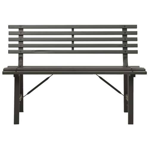 Vrtna klupa 110 cm čelična crna - Crna 1 Cijena