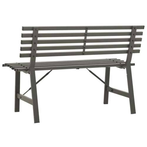 Vrtna klupa 110 cm čelična crna - Crna 1 Cijena
