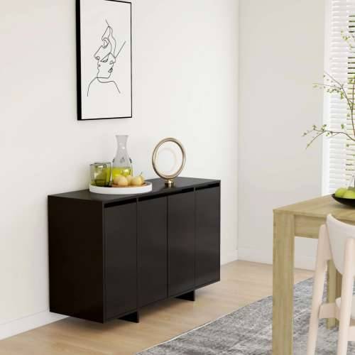 Komoda crna 120 x 41 x 75 cm konstruirano drvo - Crna 1 Cijena