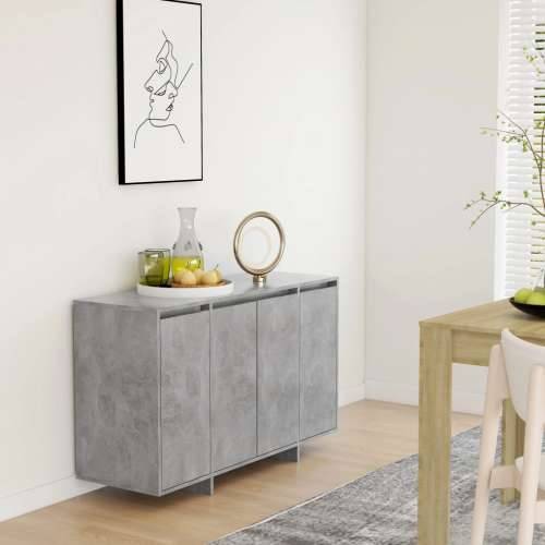 Komoda siva boja betona 120 x 41 x 75 cm od konstruiranog drva - Beton siva 1 Cijena