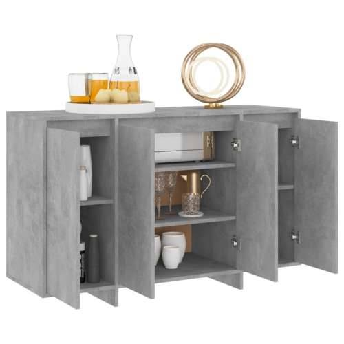 Komoda siva boja betona 120 x 41 x 75 cm od konstruiranog drva - Beton siva 1 Cijena