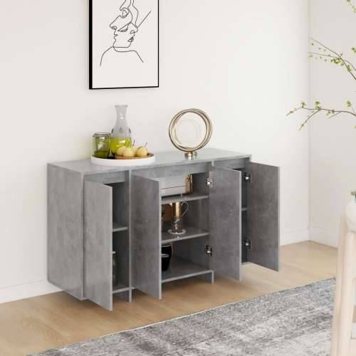 Komoda siva boja betona 120 x 41 x 75 cm od konstruiranog drva - Beton siva 1 Cijena