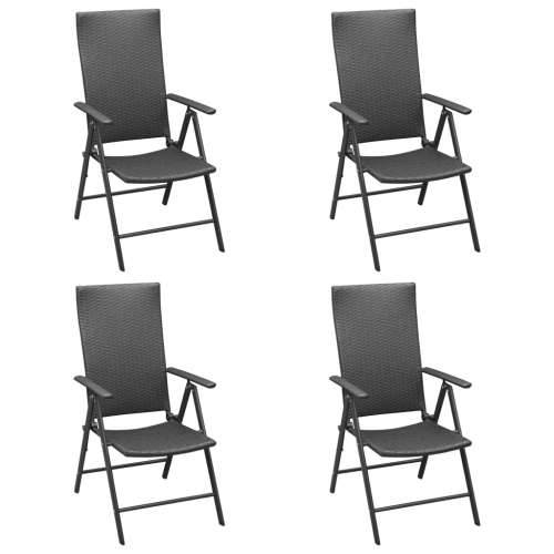 Vrtna garnitura - 5-dijelni vrtni blagovaonski set crni - Dužina stola 150 cm 4 Cijena
