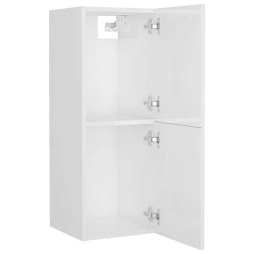Set kupaonskog namještaja konstruirano drvo visoki sjaj bijeli - Visoko sjajno bijela 90 x 38.5 x 46 cm 1 Cijena
