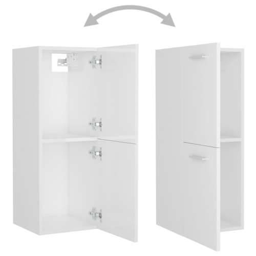 Set kupaonskog namještaja konstruirano drvo visoki sjaj bijeli - Visoko sjajno bijela 90 x 38.5 x 46 cm 1 Cijena