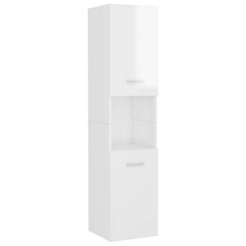 Set kupaonskog namještaja konstruirano drvo visoki sjaj bijeli - Visoko sjajno bijela 90 x 38.5 x 46 cm 1 Cijena