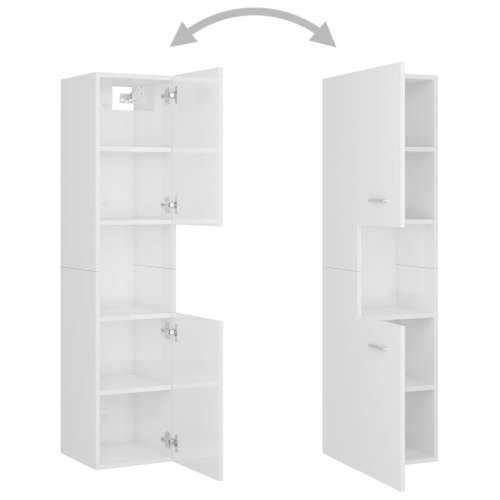 Set kupaonskog namještaja konstruirano drvo visoki sjaj bijeli - Visoko sjajno bijela 90 x 38.5 x 46 cm 1 Cijena