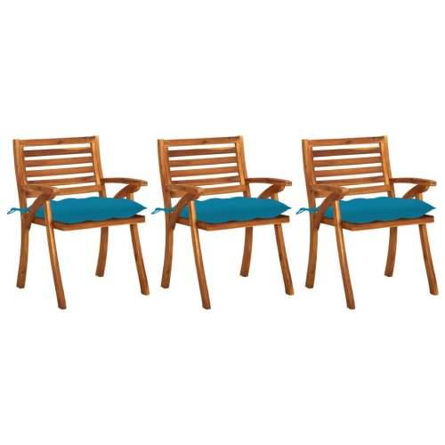 Vrtne blagovaonske stolice s jastucima 3 kom od bagremovog drva Cijena