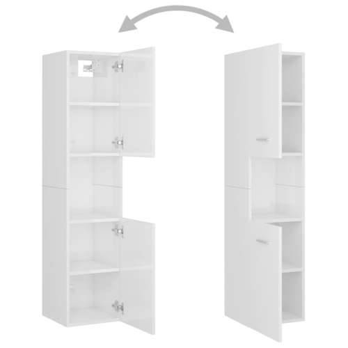 Set kupaonskog namještaja konstruirano drvo visoki sjaj bijeli - Visoko sjajno bijela 90 x 38.5 x 46 cm 1 Cijena