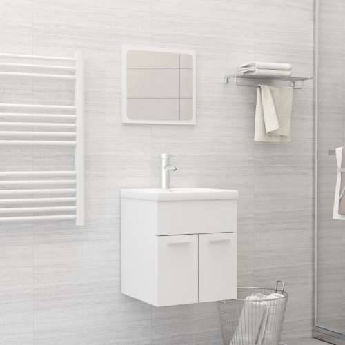 Set kupaonskog namještaja od iverice bijeli - Bijela 41 x 38.5 x 46 cm 1 2 Cijena