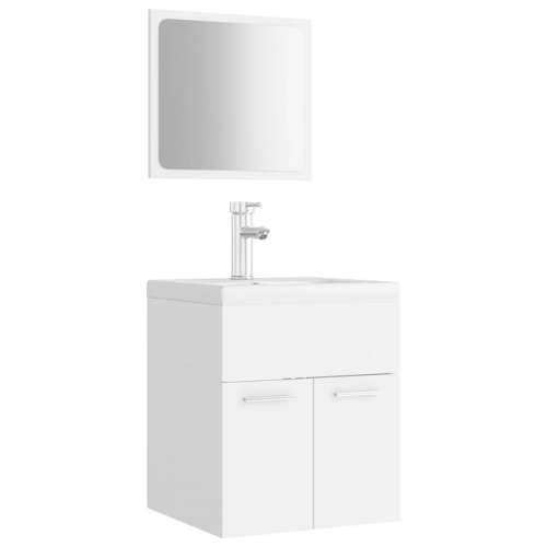 Set kupaonskog namještaja od iverice bijeli - Bijela 41 x 38.5 x 46 cm 1 2 Cijena