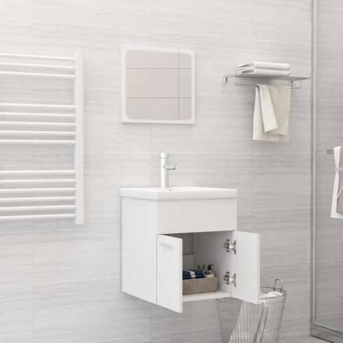 Set kupaonskog namještaja od iverice bijeli - Bijela 41 x 38.5 x 46 cm 1 2 Cijena