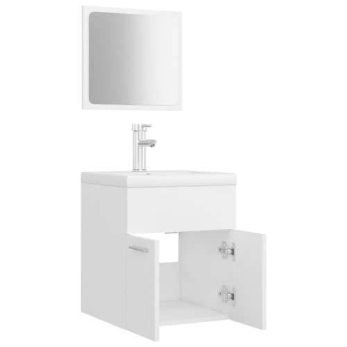 Set kupaonskog namještaja od iverice bijeli - Bijela 41 x 38.5 x 46 cm 1 2 Cijena