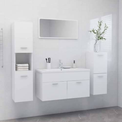 Set kupaonskog namještaja od konstruiranog drva bijeli - Bijela 90 x 38.5 x 46 cm 1 Cijena