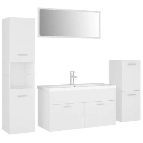 Set kupaonskog namještaja od konstruiranog drva bijeli - Bijela 90 x 38.5 x 46 cm 1 Cijena