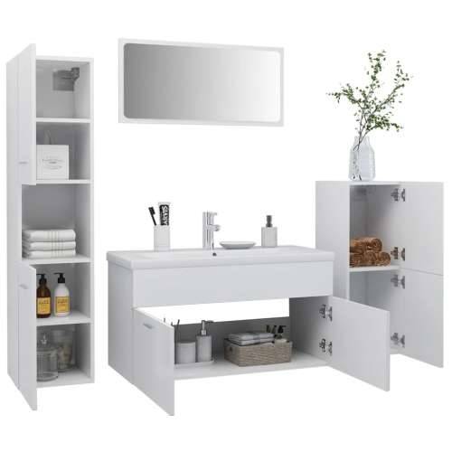 Set kupaonskog namještaja od konstruiranog drva bijeli - Bijela 90 x 38.5 x 46 cm 1 Cijena