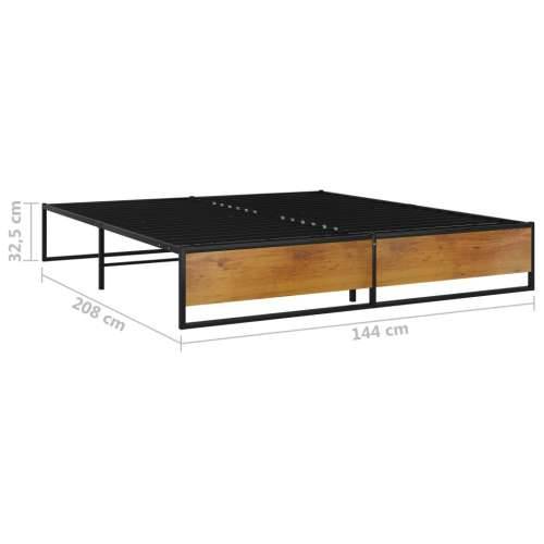 Okvir za krevet crni metalni 140 x 200 cm - 140 x 200 cm Cijena