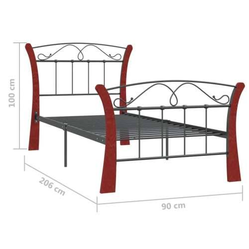 Okvir za krevet crni metalni 90 x 200 cm - black and dark brown 90 x 200 cm Cijena