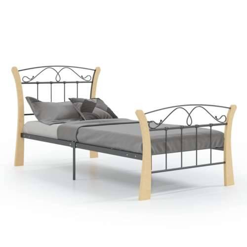 Okvir za krevet crni metalni 90 x 200 cm - black and light brown 90 x 200 cm Cijena