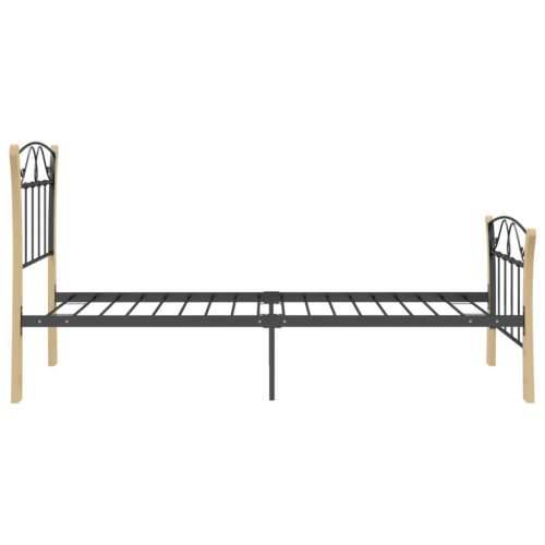 Okvir za krevet crni metalni 90 x 200 cm - black and light brown 90 x 200 cm Cijena