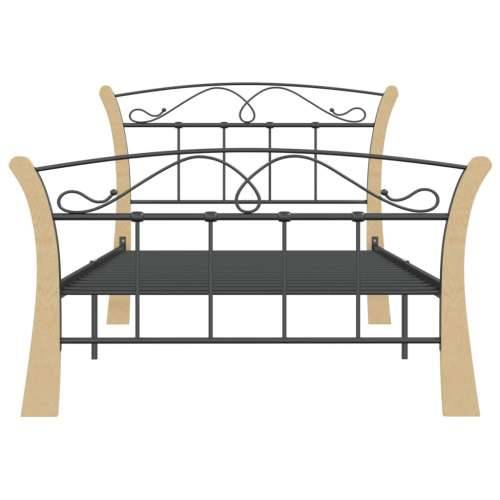 Okvir za krevet crni metalni 100 x 200 cm - black and light brown 100 x 200 cm Cijena