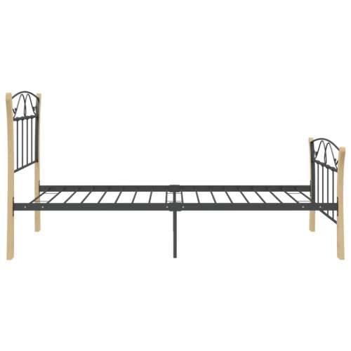 Okvir za krevet crni metalni 100 x 200 cm - black and light brown 100 x 200 cm Cijena