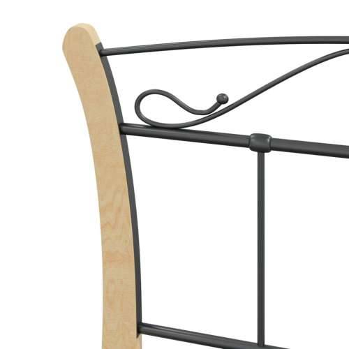 Okvir za krevet crni metalni 100 x 200 cm - black and light brown 100 x 200 cm Cijena