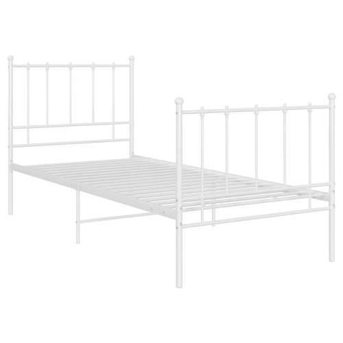 Okvir za krevet bijeli metalni 90 x 200 cm Cijena