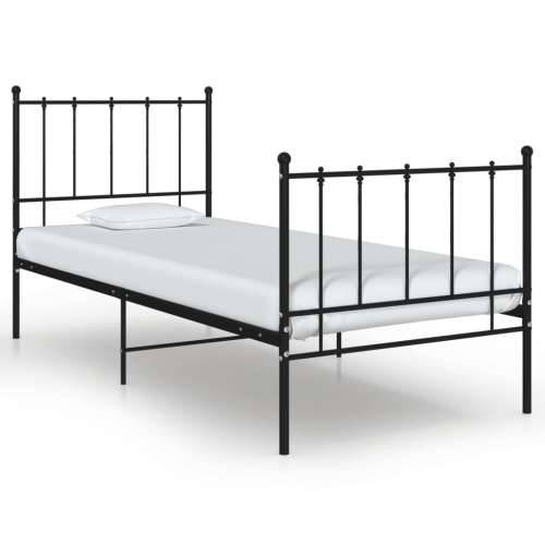 Okvir za krevet crni metalni 100 x 200 cm