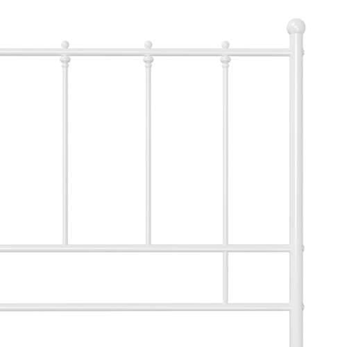 Okvir za krevet bijeli metalni 100 x 200 cm Cijena