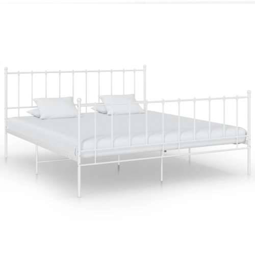 Okvir za krevet bijeli metalni 180 x 200 cm - Bijela 180 x 200 cm Cijena