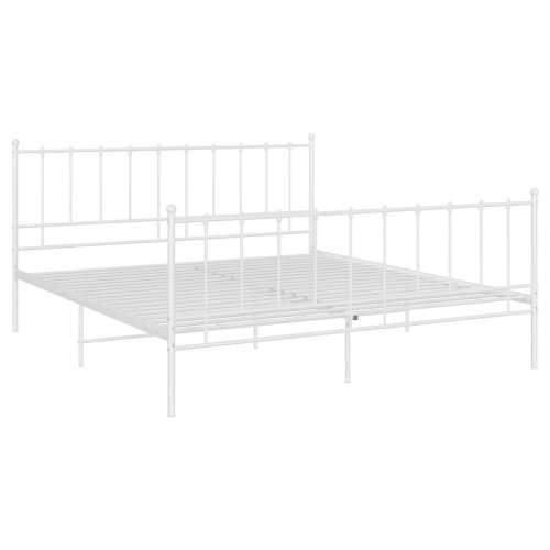 Okvir za krevet bijeli metalni 180 x 200 cm - Bijela 180 x 200 cm Cijena