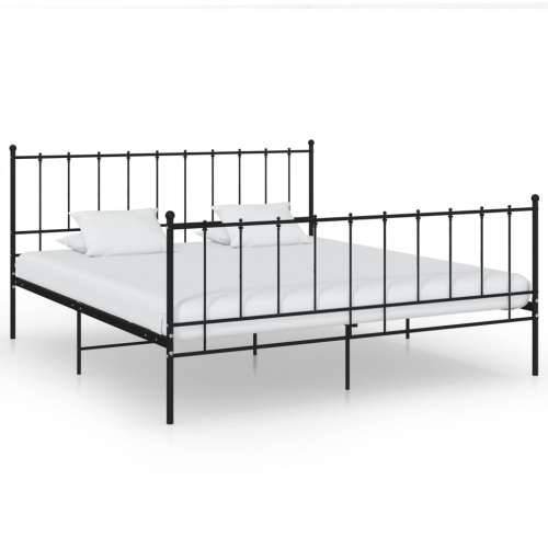 Okvir za krevet crni metalni 200 x 200 cm - Crna 200 x 200 cm Cijena