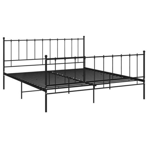 Okvir za krevet crni metalni 200 x 200 cm - Crna 200 x 200 cm Cijena