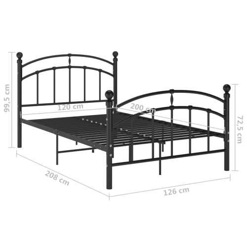 Okvir za krevet crni metalni 120 x 200 cm - Crna 120 x 200 cm Cijena