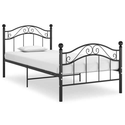 Okvir za krevet crni metalni 90 x 200 cm Crna 90 x 200 cm Cijena