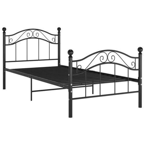 Okvir za krevet crni metalni 90 x 200 cm Crna 90 x 200 cm Cijena