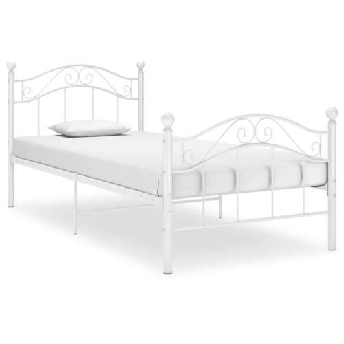 Okvir za krevet bijeli metalni 90 x 200 cm - Bijela 90 x 200 cm Cijena