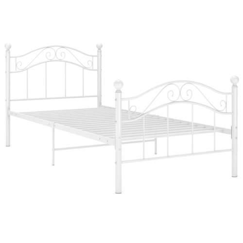 Okvir za krevet bijeli metalni 90 x 200 cm - Bijela 90 x 200 cm Cijena