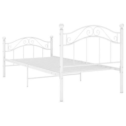 Okvir za krevet bijeli metalni 90 x 200 cm - Bijela 90 x 200 cm Cijena
