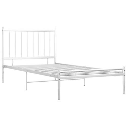 Okvir za krevet bijeli metalni 100 x 200 cm - Bijela 100 x 200 cm Cijena