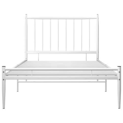 Okvir za krevet bijeli metalni 100 x 200 cm - Bijela 100 x 200 cm Cijena