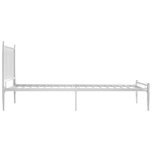 Okvir za krevet bijeli metalni 100 x 200 cm - Bijela 100 x 200 cm Cijena