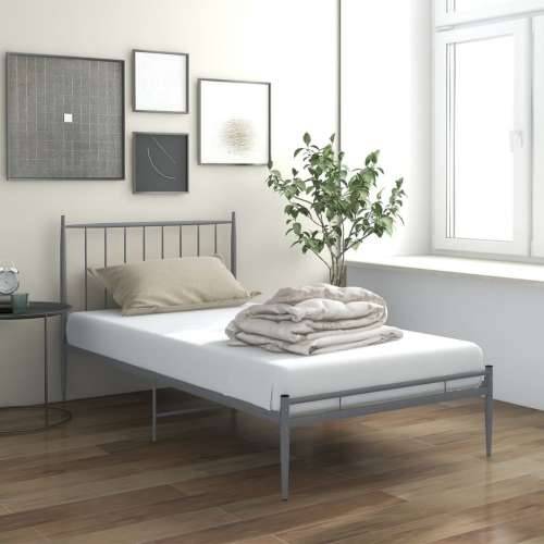 Okvir za krevet sivi metalni 100 x 200 cm - Siva 100 x 200 cm Cijena
