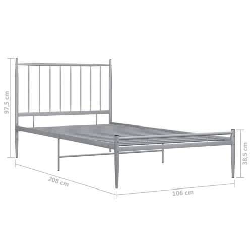 Okvir za krevet sivi metalni 100 x 200 cm - Siva 100 x 200 cm Cijena