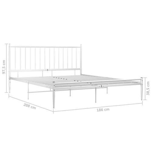 Okvir za krevet bijeli metalni 180 x 200 cm - Bijela 180 x 200 cm Cijena