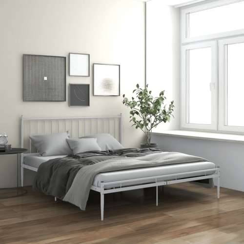 Okvir za krevet bijeli metalni 200 x 200 cm Bijela 200 x 200 cm Cijena