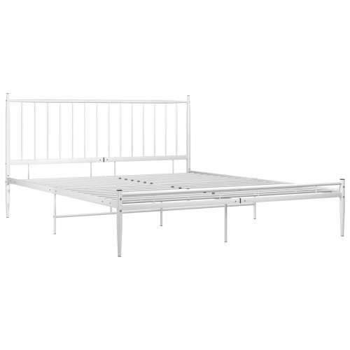 Okvir za krevet bijeli metalni 200 x 200 cm Bijela 200 x 200 cm Cijena