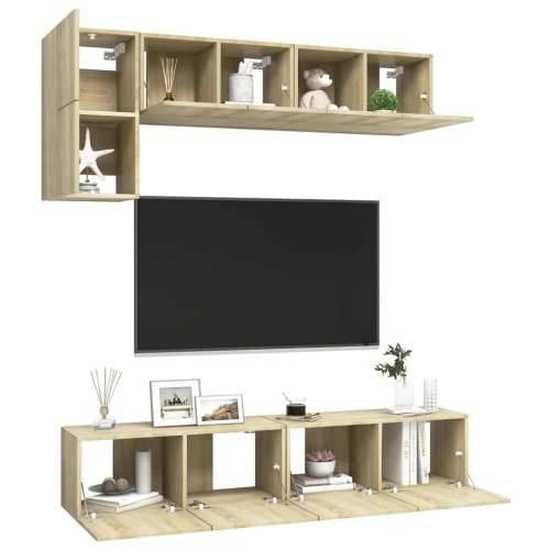 5-dijelni set TV ormarića boja hrasta sonome konstruirano drvo - sonoma hrast 1 80 cm Cijena