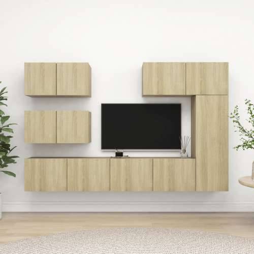 6-dijelni set TV ormarića boja hrasta sonome konstruirano drvo - sonoma hrast 6 80 cm Cijena
